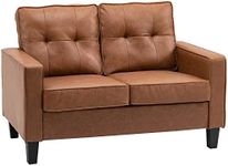 HOMCOM 51" PU Leather Loveseat, Dou