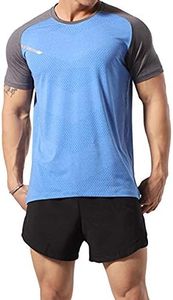 GYMAPE Hombre Atlético Entrenamiento Tank Tops Transpirable Cómodo Muscle Camisetas para Correr Entrenamiento Secado rápido Gimnasio Ropa Deportiva Azul XXL