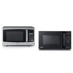 Toshiba 800w 23L Microwave Oven with Digital Display, Auto Defrost, One-Touch Express Cook, 6 Pre-Programmed Auto Cook Settings - ML-EM23P & 800w 20L Microwave Oven - MW2-AM20PF