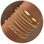 Kakonia 8Pcs Gold Bracelet Jewelrys