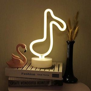Notas de la música LED En Forma luces de neón ligera de la decoración llevó la luz de la mesa decoración de la pared con pilas creativo lámparas de iluminación para la boda de Navidad Inscripción Sum