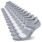 Cooplus Mens Ankle Socks Athletic Cushioned Breathable Low Cut Tab With Arch Support-6Pairs