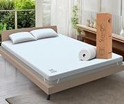 SLEEPY OWL Memory Foam Mattress Topper DOUBLE Bed, 7cm Thick Gel Infused Orthopedic Mattress Pad for Back Pain, Removable Washable Zipped Cover with Adjustable Straps (Double 135x190, 7 cm)