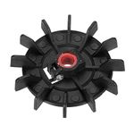 uxcell Motor Fan Blade 116mmx14mm Round Shape Bore Black Engineering Plastic with 12 Vanes