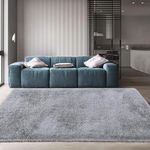 Sifa Carpet Hand Woven Modern Shaggy Bed Side Runner with 2Inch Pile Height Grey Color 2x3 Feet