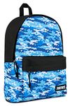 Fortnite Kids Backpack Gaming Stuff Large Rucksack Creeper School Bag Boys Girls Teenagers Sports Travel Holiday Official Merchandise Gaming Gifts for Boys (Camo Blue)