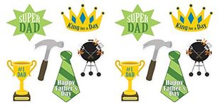 Beistle 54820 Father's Day Cutouts 12 Piece, Paper, Multicolor