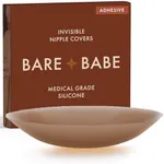 Bare Babe Reusable Silicone Nipple Covers - Waterproof, Nude, 4 Shades - Sticky Breast Stickers for Strapless Dress (Cocoa, X-Large)