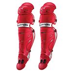 Easton Pro-X Catcher's Leg Guards, Intermediate, Red/Silver