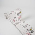 Lovely Kids Wallpaper Borders Self-Adhesive Magic Princess A.S. Création Wallpaper Borders for Kids 5.00 m x 0.155 m Pink Grey White Made in Germany 403755 403755