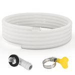 HOXHA Air Conditioner Drain Hose Kit, Plastic Tubing for AC Condensate, Flexible&Durable AC Drain Hose for Mini Split AC&Portable AC Washer Dishwasher Faucet, 20 FT