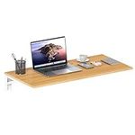 Need Wall Mounted Desk - Heavy Duty Folding Work Table Length 36" Width 20"/Small Space Hanging Desk Perfect Addition to Home/Office/Kitchen & Dining Room Teak&White AC15-9050TW-ND