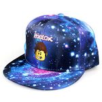 Bonamana Hat Starry Galaxy Sky Baseball Cap Canvas Adjustable Hip-hop Cap Dance Hat for Men & Women, Boys, Girls (Blue)