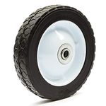 7 x 1.5 Inch Lawnmower Steel Wheel & Solid PU Tyre 7" Diamond Tread Mower 7x1.5