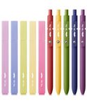 Mr. Pen- Aesthetic Highlighters and Gel Pens, 10 Pack, Vintage Color Bible Highlighters No Bleed, Black Ink Gel Pens, Highlighter Pens, No Bleed Highlighters for Bibles, Gel Pens