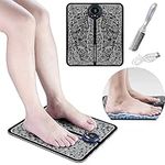 EMS Foot Massager,Folding Portable Feet Massage Machine,Electronic Muscle Stimulatior Massage Mat USB Rechargeable