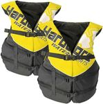 2 pack Hardcore Coast Guard type III PFD for adults; life jacket paddle vest for adults; life vest flotation device; Jet ski, wakeboard, hardshell kayak life jacket; extra life jacket for pontoon boat