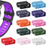 Cobee Watch Strap Loops,22 Pcs Silicone Watch Band Keeper Retainer Watch Strap Hoop Loop Ring Retainer Holder Replacement Watch Band Loop for Smart Sport Watches(20mm, 11 Colors)