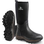 Obcursco Waterproof 6mm Neoprene Rubber Boot for Men and Women Insulated Rain Boot for Outdoor Activity. Ideal for Farm Working, Hunting and Fishing (Standard Black, 10)