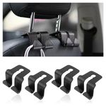 4PCS Car Purse Hook,Dual Headrest Hooks Car Organizer for Hanging Keys,Wallets,Phones,Universal Car Seat Hooks Phone Holder Car Accessories Interior for Car,Truck,SUV