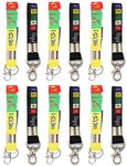 AJS Leh Ladakh Tibetan And Julley keychain long | Tibetan Lanyard ID Small 7 inch, 12 Pieces of Buddhist Keychain Lanyard (Pack of 12) (Black And Multicolor) Key chain