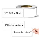 LYLTECH Food Erasable Labels-1 X 3 inch (125 Pack)- Kitchen Organization, Freezer & Fridge, White Dry Erase Labels for Food Containers and Jars