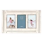 Prinz 3 Opening Homestead Wood Collage Frame, 4 x 6", White