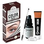 Demure Color Gel Eyebrow and Eyelash Tint 30g, Professional Formula Eyebrow and Eyelash Dye Kit with Keratin Complex (3.0 Brown)