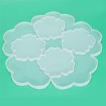 Dioche Flower Coaster Resin Molds, Flower Coaster Molds for Resin Casting, Pieces Coaster Silicone Resin Molds Set for Home Decoration