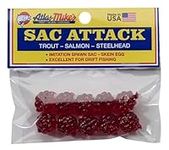 Atlas Mike's Sac Attack Imitation Salmon Fishing Bait Eggs (Bag of 10), Red