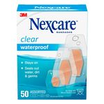 Nexcare Waterproof Bandages 50/Pkg-Assorted Sizes