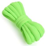 VSUDO 140 cm Oval Neon Green Trainer Laces for Trainers, Neon Green Shoe Laces for Trainers, Sport Running Neon Green Shoelaces for Sneakers, Basketball Neon Green Shoe Laces (1 Pair-Neon Green-140cm)