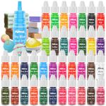 Bath Bomb Soap Dye - 36 Color Concentrated Food Grade Skin Safe Liquid Based Bath Bomb Colorant - Vibrant Rainbow Soap Coloring for Soap Making DIY, Bath Bomb Supplies Kit, Bath Salt Crafting