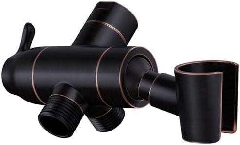 Shower Arm Diverter with Handshower Mount, G1/2 Brass 3 Way Diverter Valve Bathroom Universal Shower System Replacement for Handheld Shower and Fixed Shower Head, Oil Rubbed Bronze