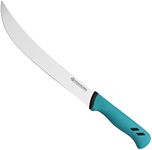 YOUSUNLONG Cimeter Butcher Knife 10"(255mm) Curved Knife - Premium High-Carbon Molybdenum Steel Blade - Butcher's Meat Knife - Ergonomic & Non-Slip Handle