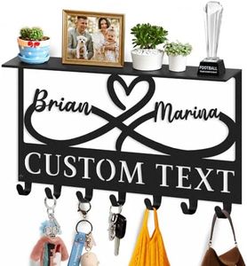 Dyoart Custom Infinity Heart Key Holder Wall Mount with Shelf for Home Gift