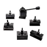 BestParts 6Pcs OXA 250-000 Wedge Type Quick Change Tool Post Set, Tool Post Lathe Holders For Mini Lathe Swing 6" - 9" Steel Material
