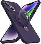 BOVOGAVA Designed for iPhone 14 Case with Magnetic Invisible Stand Compatible with MagSafeMilitary-Grade Protection Shockproof Silicone iPhone 14 Phone Cases for Women Men Mom Gift 6.1'' 2022, Purple