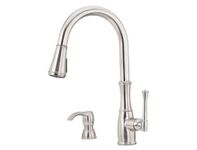 Pfister Wheaton 1-Handle Pull-Down Kitchen Faucet with Soap Dispenser, Stainless Steel