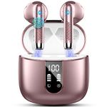 Wireless Earbuds, Bluetooth 5.3 Headphones NEW Wireless Headphones with 4 ENC Mic, 56H Bluetooth Earphones in Ear Noise Cancelling Deep Bass, Mini Ear Buds Bluetooth Earbuds IP7 Waterproof LED Display