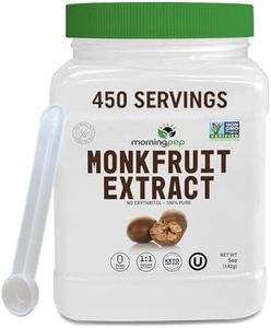 Morning Pep 100% Pure Monk Fruit extract sweetener, No Erythritol, Monkfruit Extract Powder, NON-GMO Project Verified, Keto Certified, OU kosher, No Fillers Zero Calories | Over 450 Servings | 5 oz