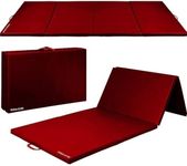 Volatility Exercise Yoga Mat Gymnastics Training Tumbling High Destiny Foam Foldable 72 x 24x 12 mm Foldable Traveling mat Yoga Mat for Men & Women 12 MM Thick Mat (RED)