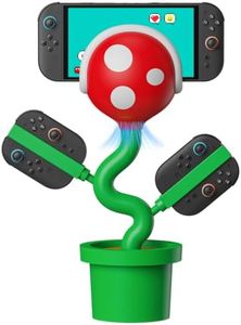 Switch 2 TV Dock for Nintendo Switch2 Docking Station with Cooling Fan, Charger Dock for Switch 2/Joypad, Piranha2 Stand with 4K 60Hz HDMI/USB 2.0/USB-C Ports, PD Fast Charging Cute Gaming Setup