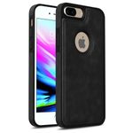 Pikkme Back Cover | Flexible Pu Leather | Full Camera Protection | Raised Edges | Super Soft-Touch | Bumper Case for iPhone 7 Plus / 8 Plus (Black)