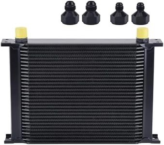 EVIL ENERGY 30 Row AN10-10AN Stacked Plate Oil Cooler Universal Engine Transmission Aluminium Alloy Black