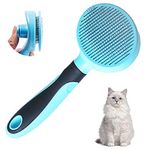 Cat Brush for Shedding, Slicker Pet Grooming Brush for Cat and Small Medium Dog, Self Cleaning Slicker Brush(Blue)