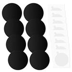 8 PCS Metal Plate with Adhesive, 40mm Round Black Universal Mount Metal Plates Replacement Kit, 3M Adhesive Thin Steel Cell Phone Case Back Magnet Stickers for Magnetic Car Mount Cell Phone Holder