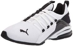 PUMA Men's Axelion Running Shoe, White/Black, 8.5 UK