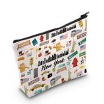MYSOMY New York Gift New York Travel Makeup Bag New York Cosmetic Bag New York Souvenir Zipper Pouch Travel Toiletry Bag (I NY Bag)