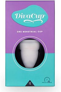 DivaCup Model 2 Menstrual Cup, Frosted White